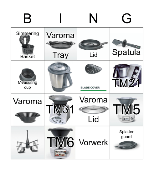 I LOVE THERMOMIX Bingo Card