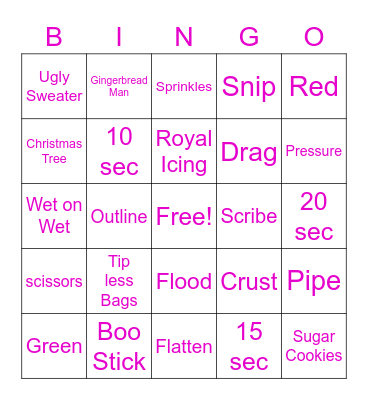 BBST Christmas Fun Bingo Card
