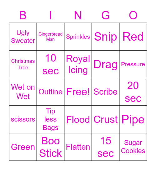 BBST Christmas Fun Bingo Card