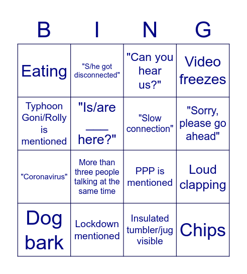 IOM Philippines Year-End Celebration BINGO Card