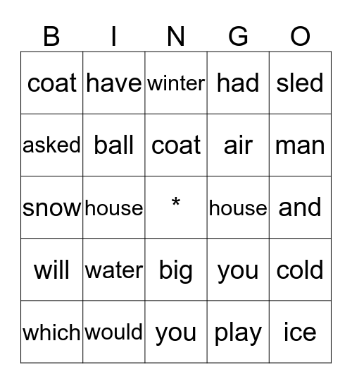 Bingo Card