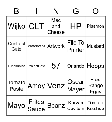 MOPS bingo Card