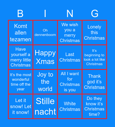 IVS Kerst-BING(O) 2020 Bingo Card