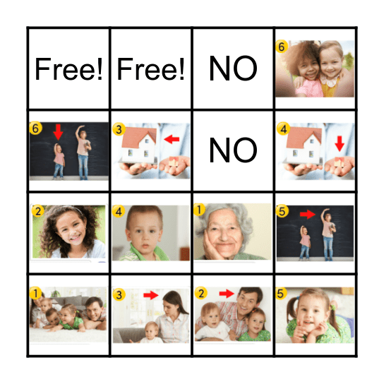 Family Bingo Card