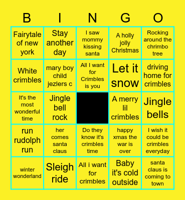 Xmas Party Fest Bingo Card