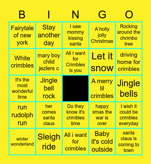 Xmas Party Fest Bingo Card