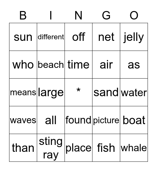 Bingo Card