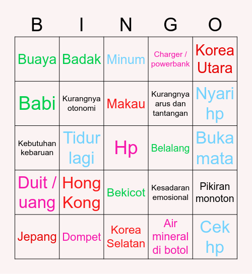 @belloclsd Bingo Card