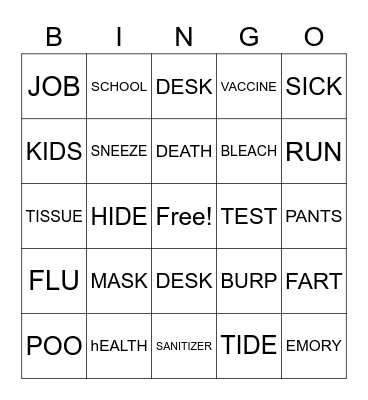 COVID Bingo Card