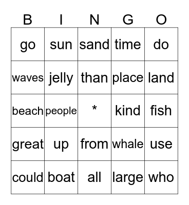 Bingo Card
