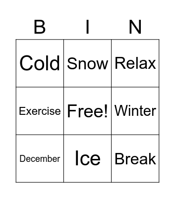 12/15 Bingo Card