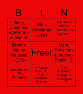 Christmas edition Bingo Card