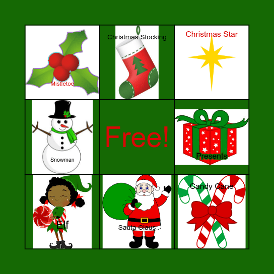 Christmas Bingo Card