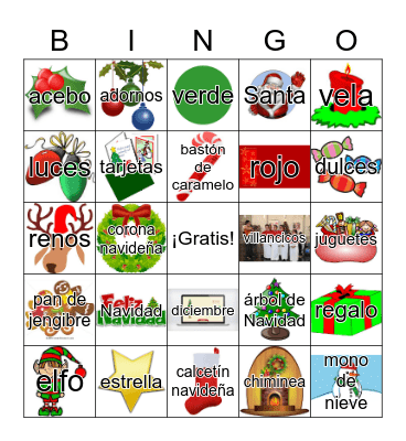 Bingo Navideño Bingo Card