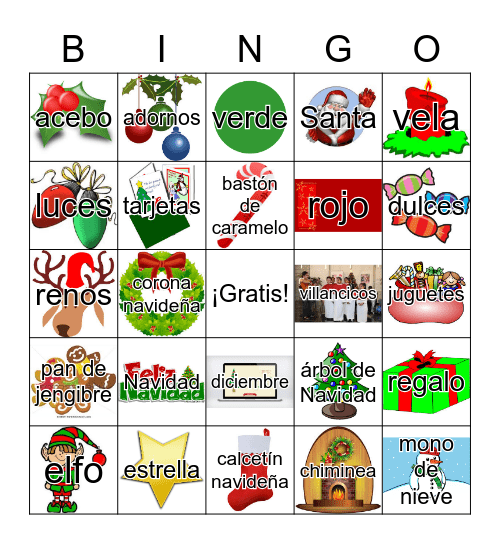 Bingo Navideño Bingo Card