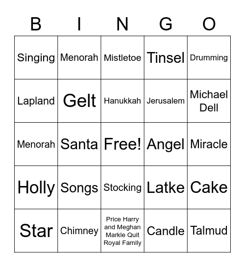 Dell Technologies End of Year Celebration Bingo Card