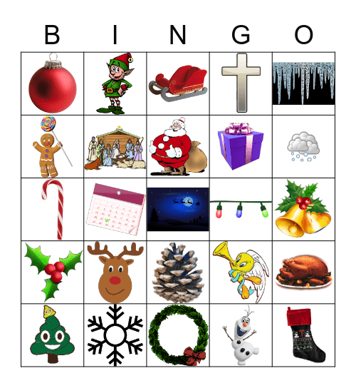 Kerstmis Bingo Card