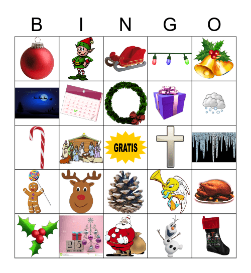 Kerstmis Bingo Card