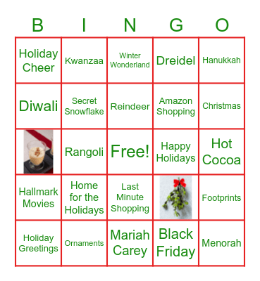 Higher Achievement Holiday Bingo Card