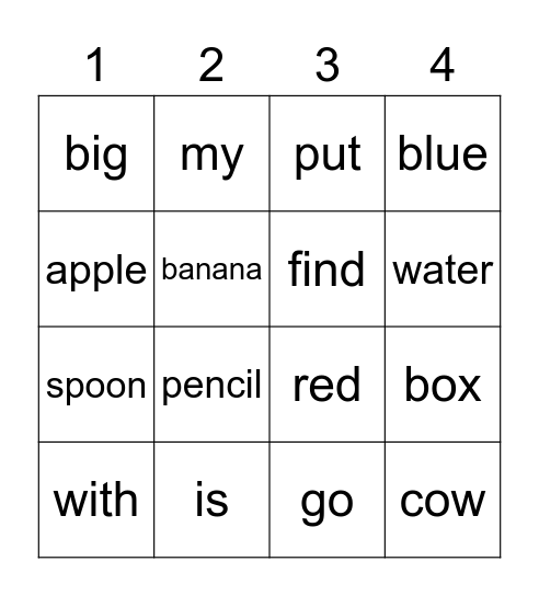 Bingo Edmark through 35 J&K Bingo Card