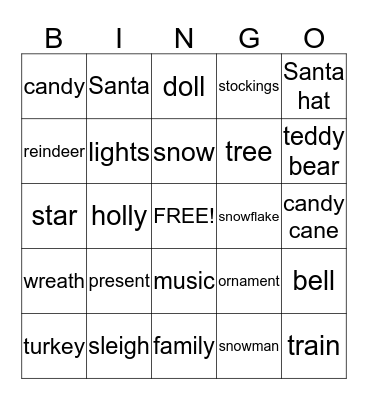 Christmas Bingo Card