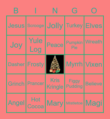Gina's Holiday Bingo Card
