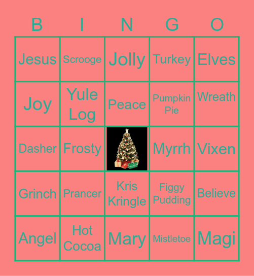 Gina's Holiday Bingo Card