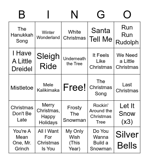 Team Creativity Winter Bingo!! Bingo Card