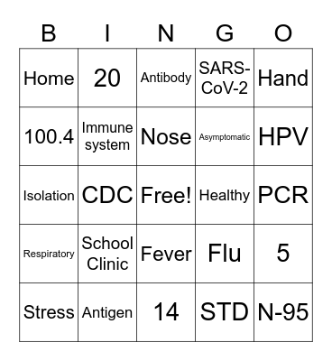 COVID BINGO Card