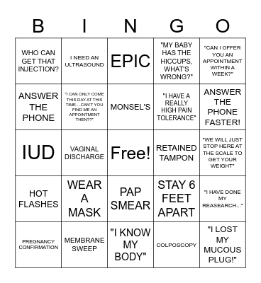 AAOG XMAS BINGO 2020 Bingo Card