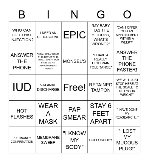AAOG XMAS BINGO 2020 Bingo Card