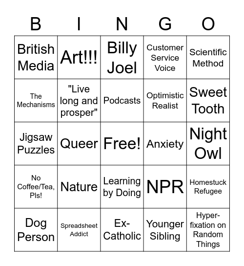 Science Quiz 1 Review Bingo Card