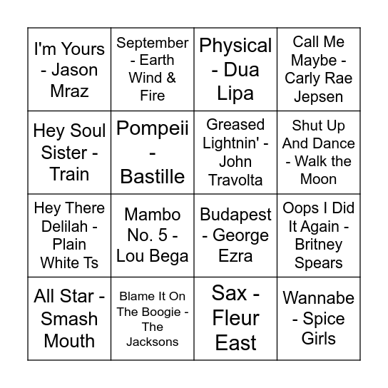 EQ Stirling - Xmas Bingo! Bingo Card