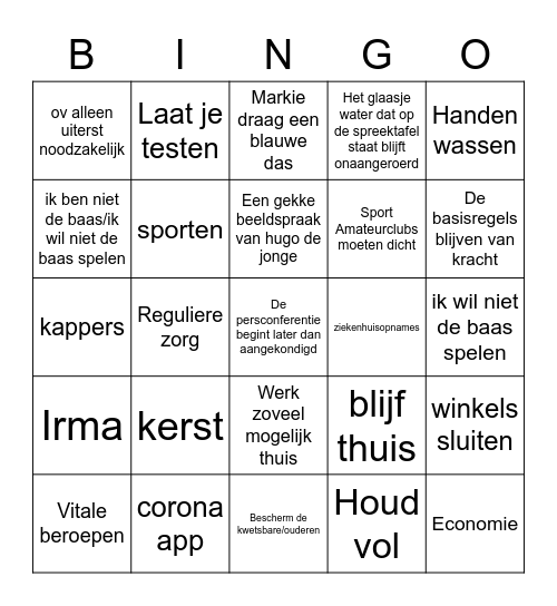 Persco Bingo! Bingo Card