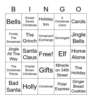 CHRISTMAS BINGO Card