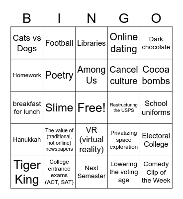 APLAC Chatty Bingo Card