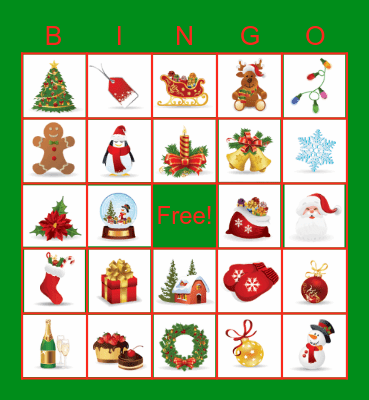 Christmas Bingo! Bingo Card