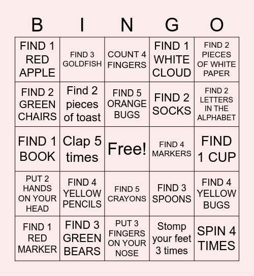 MATH Bingo Card