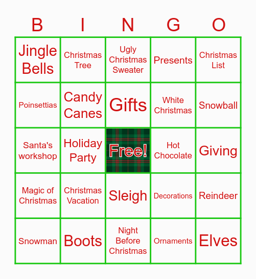 Holiday Bingo - GPO Admin Support Bingo Card