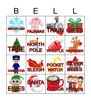 POLAR EXPRESS BINGO! Bingo Card