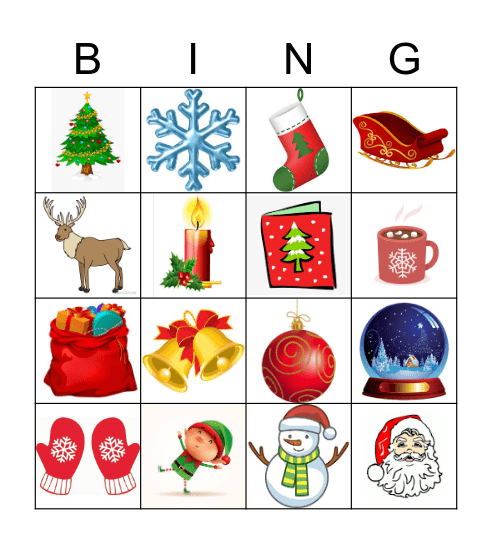 Ziemassvētku Bingo Card