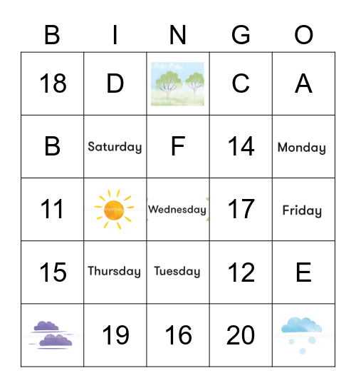 Klasa 2.2 Bingo Card