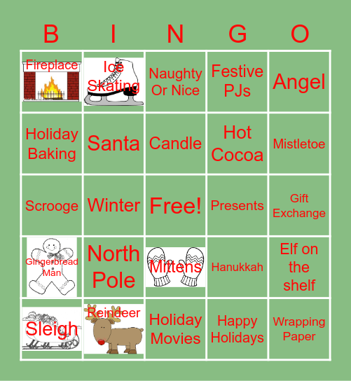 Holiday Bingo Card