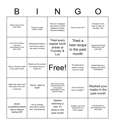 Denali Bingo Card