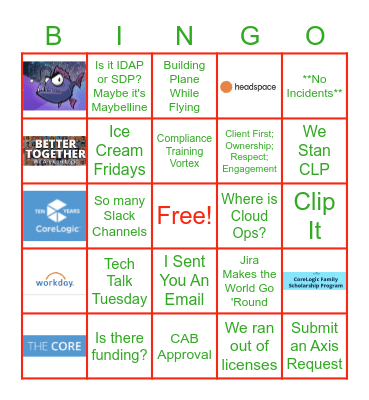 CL & CLP - ISMs Bingo Card