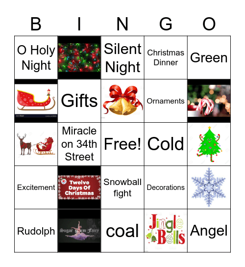 Holiday Bingo (Ms. Kerry) Bingo Card