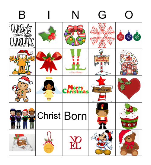 GLOW Christmas Bingo Card
