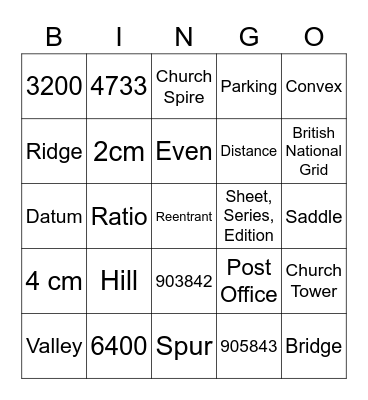 Navigation Bingo Card