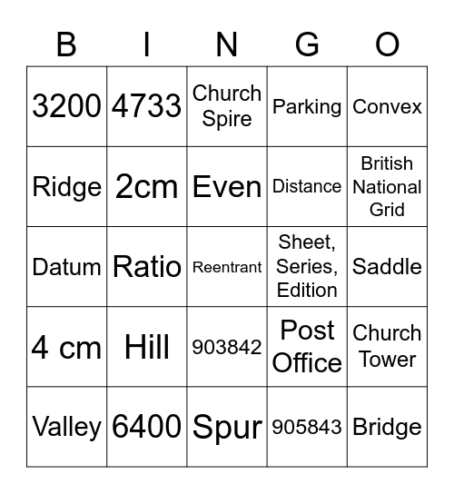 Navigation Bingo Card