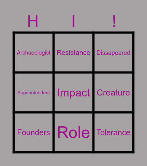 Key Words n' Academic Words Bingo Card